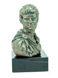 bronce del busto del emperador romano Nerón