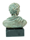 Nero römische Kaiser Büste bronzefarben