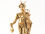 Bronzestatuette Merkur Hermes, römischer Götterbote und Schutzgott der Händler, Lararium Replik 13cm