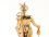 Bronzestatuette Merkur Hermes, römischer Götterbote und Schutzgott der Händler, Lararium Replik 13cm