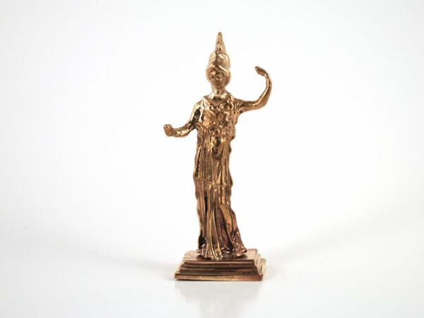 Estatua Minerva - Atenea, bronce real, 11cm, diosa griega...