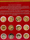 Doce Césares Aureii juego de monedas antiguas réplicas de monedas romanas de 24 quilates bañadas en oro