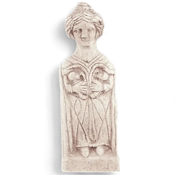 Statuette Dea Nutrix, stillende gallorömische Muttergöttin, Replik nach Argentomagus 15 cm