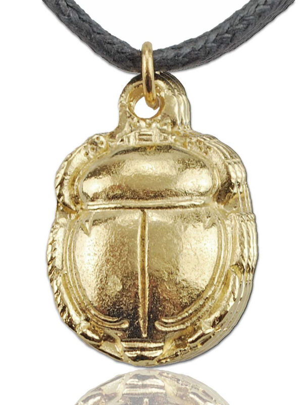 Pendant scarab, 24ct gold plated, Egyptian amulet
