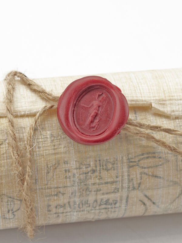 Wax seal with Minerva - genuine roman ring seal