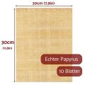 Papyrus sheets 30x20cm, 10 sheets cut, natural papyrus from Egypt