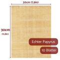 Papyrusblätter 30x20cm, 10 Blatt geschnitten, Natur-Papyrus aus Ägypten