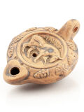 Oil lamp Zodiac Taurus, sign of the zodiac, antique lamps made of clay