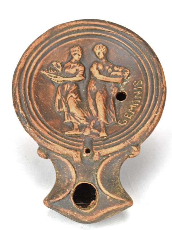 Lámpara de aceite del Zodíaco Signo del zodíaco, antiguas lámparas de arcilla