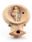 Oil lamp Zodiac Virgo, sign of the zodiac, antique clay oil lamp