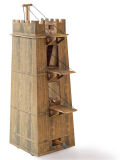 Schreiber-Bogen, Roman siege tower with battering ram, cardboard model construction