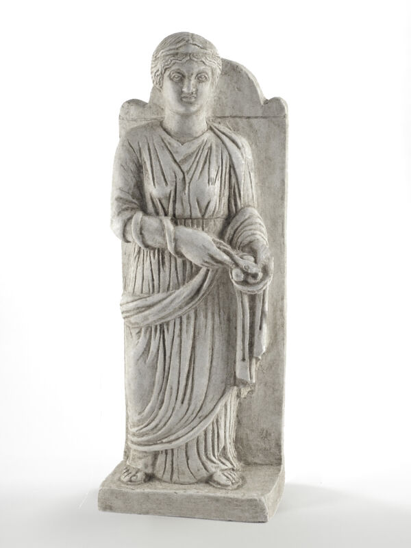 Statuette Sirona Hygieia, keltisch-römische Heilgöttin der Quellheiligtümer, Replik 25 cm