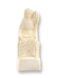 Statue Fortuna - Tyche, light patina, 14cm, roman greek...