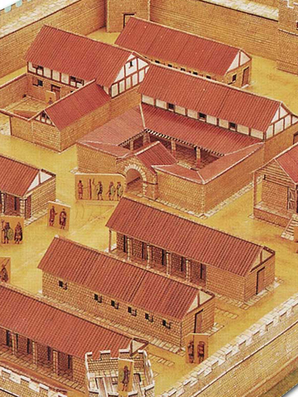 Römerkastell Bastelbogen - Campamento militar romano de artesanía