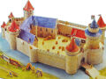 Medieval castle craft template - drawbridge, battlements,...