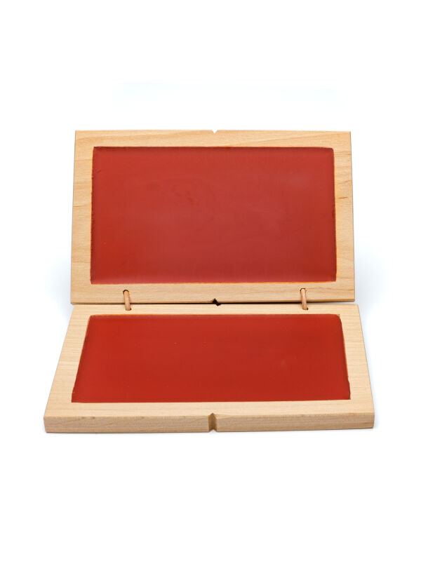 Tablilla de cera 14x9cm, díptico Quintus, doble tablilla roja de escritura incl. lápiz, necesidad de recreación romana, díptico Tablilla romana