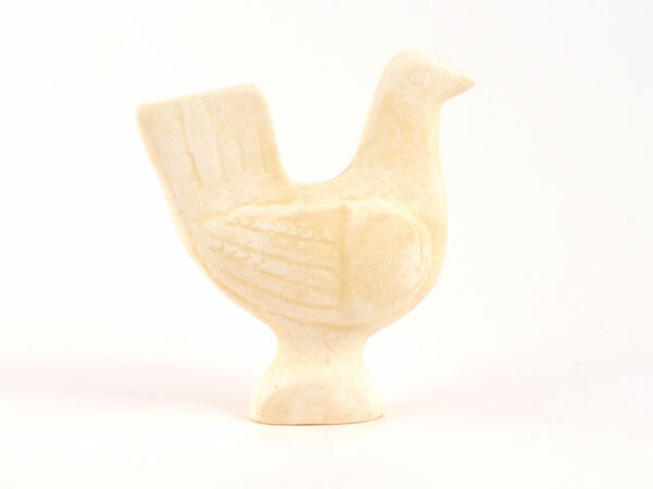 estatua de pollo, réplica de una escultura romana
