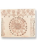 Calendario en relieve con signos zodiacales, antigua...