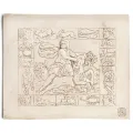 Relief Mithras cult image, bright patina, 15x12cm,...