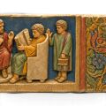 Relieve con escena escolar de Neumagen (Tréveris), decoración de pared romana antigua