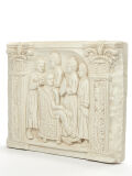 Relief Frisierszene mit römischer Hausdame, antike...
