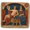 Relief Mithras und Sol Kultbild, römisch-persischer Mysterienkult mit Sonnengott, Wandrelief Replik 29x26cm