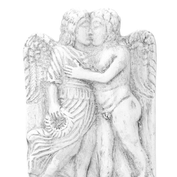 Relief Amor and Psyche, ancient roman wall decoration