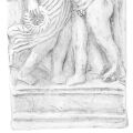 Relieve Cupido y Psique, antigua decoración mural romana