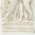 Relief Cupid and Psyche, antique Roman wall decoration