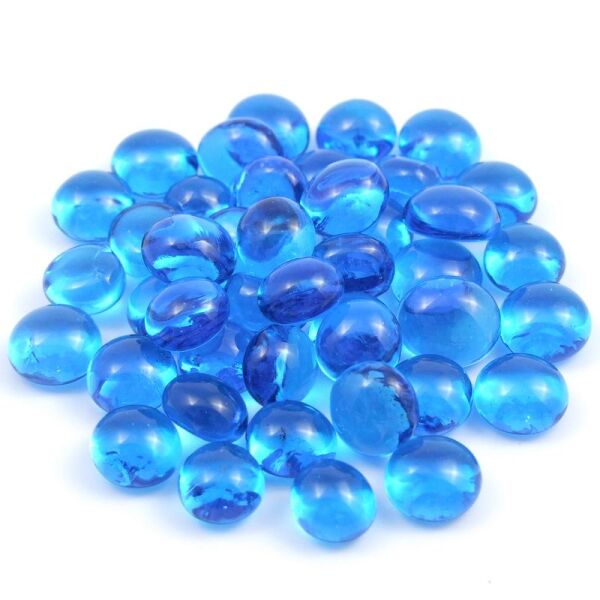 Nuggets de vidrio Nugget de mosaico azul claro 10-12mm