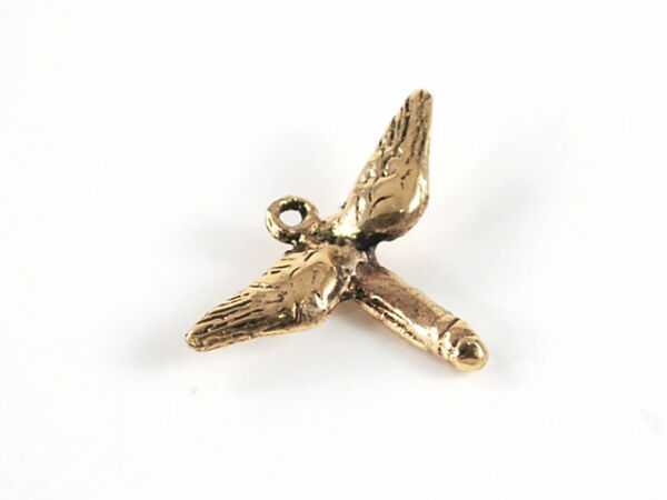 Colgante falo águila, bronce, amuleto romano