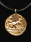 Colgante moneda de burdel Spintria X, amuleto romano antiguo de bronce