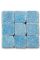Azulejos de mosaico azul bizantino - 10x10x4mm