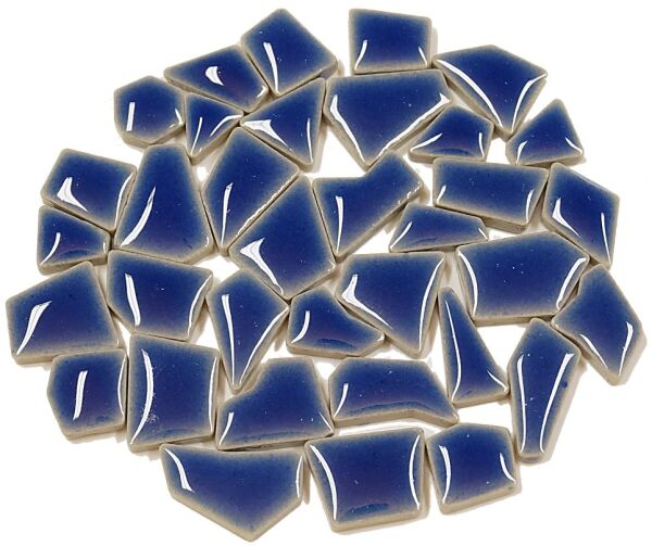 Flip mosaic tiles ceramic MINI cobalt blue