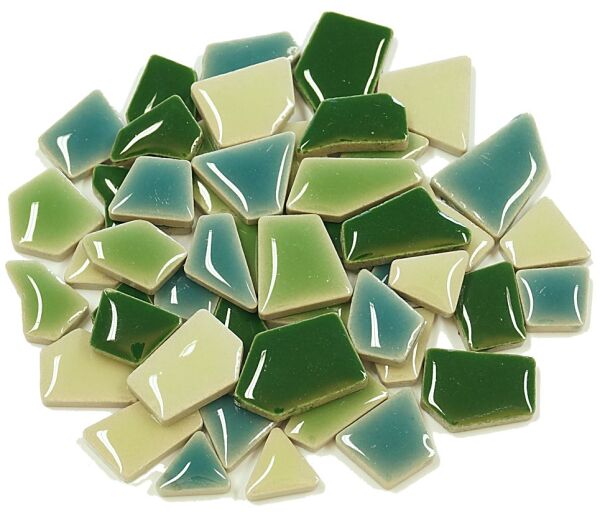 Flip Mosaiksteine Keramik MINI grün mix