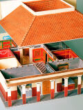 Schreiber-Bogen, roman country house villa, cardboard model making