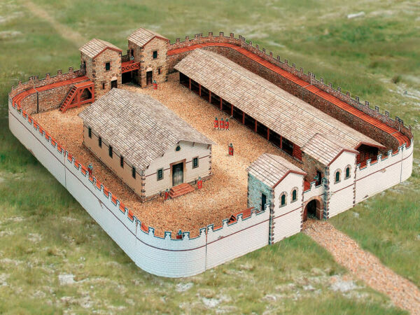 Schreiber-Bogen, Roman fort - Roman military camp, cardboard model making