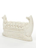 Skulptur Neumagener Weinschiff, römisches Grabmal des Mosel-Weinhandels, Replik aus Trier 19x11cm