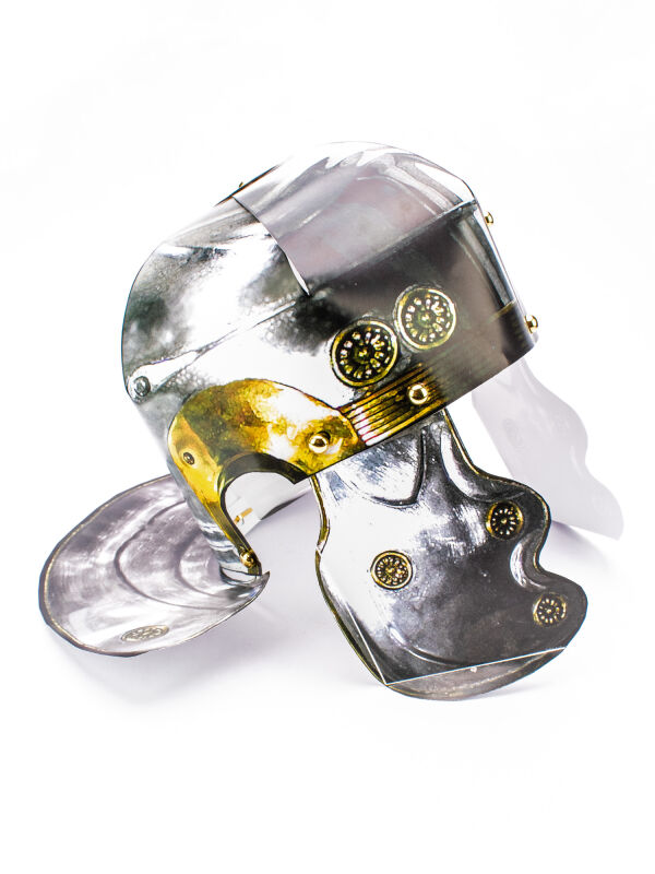 Hoja de artesanía de cascos romanos para legionarios y niños.