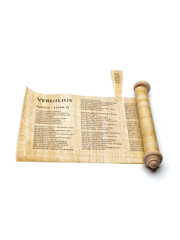 Pergamino de papiro en latín Virgilio - Eneida