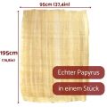 Papyrus sheet 195x95cm XXL, natural edge from Egypt