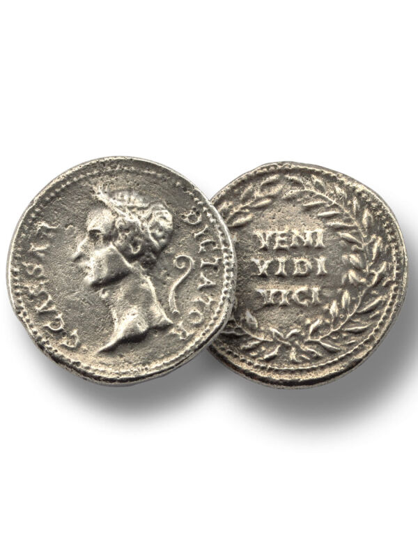 Cäsar Sesterz veni vidi vici - römische Münzen Replik