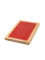 Wachstafel 14x9cm, Tabula cerata Decius, rote Schreibtafel mit Bienenwachs, antike Römertafel