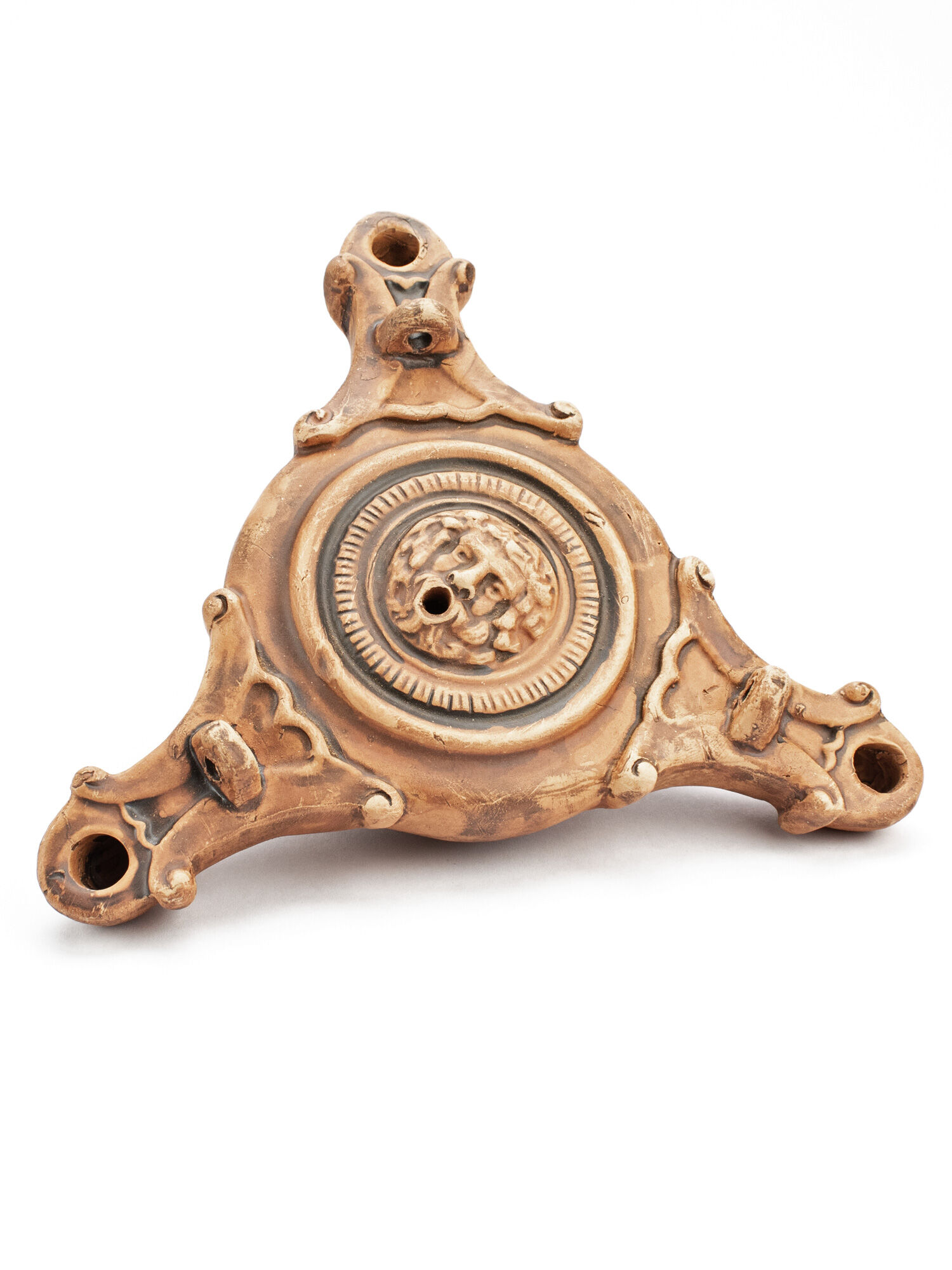 Støt Metafor psykologisk Oil lamp 3 flames, antique Roman lamp made of clay - The Romans