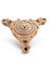 Oil lamp 3 flames, antique Roman lamp made of clay