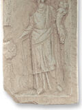 Relief Fortuna Tyche, römische Göttin von Glück und Schicksal, Wandbild Replik 35x20cm