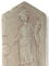 Relief Fortuna - Tyche, helle Paptina, 35x20cm, römisch griechische Glück und Schicksals Göttin