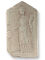 Relief Fortuna Tyche, römische Göttin von Glück und Schicksal, Wandbild Replik 35x20cm