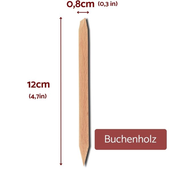 Griffel Buchenholz, stylus fagus 12cm, Holzgriffel
