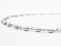 Roman link chain with oval pearls